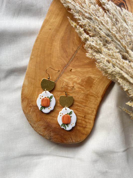 Pumpkin Patch Clay Earrings