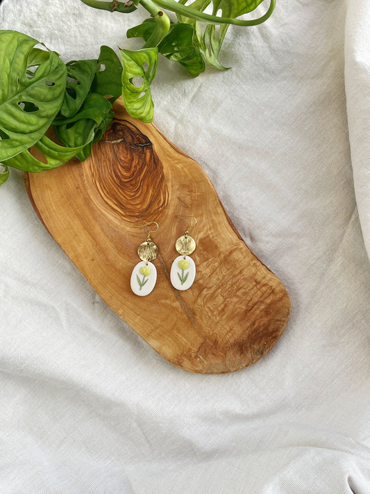 Tulip Clay Earrings