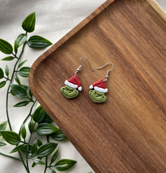 A Mean One Clay Earrings