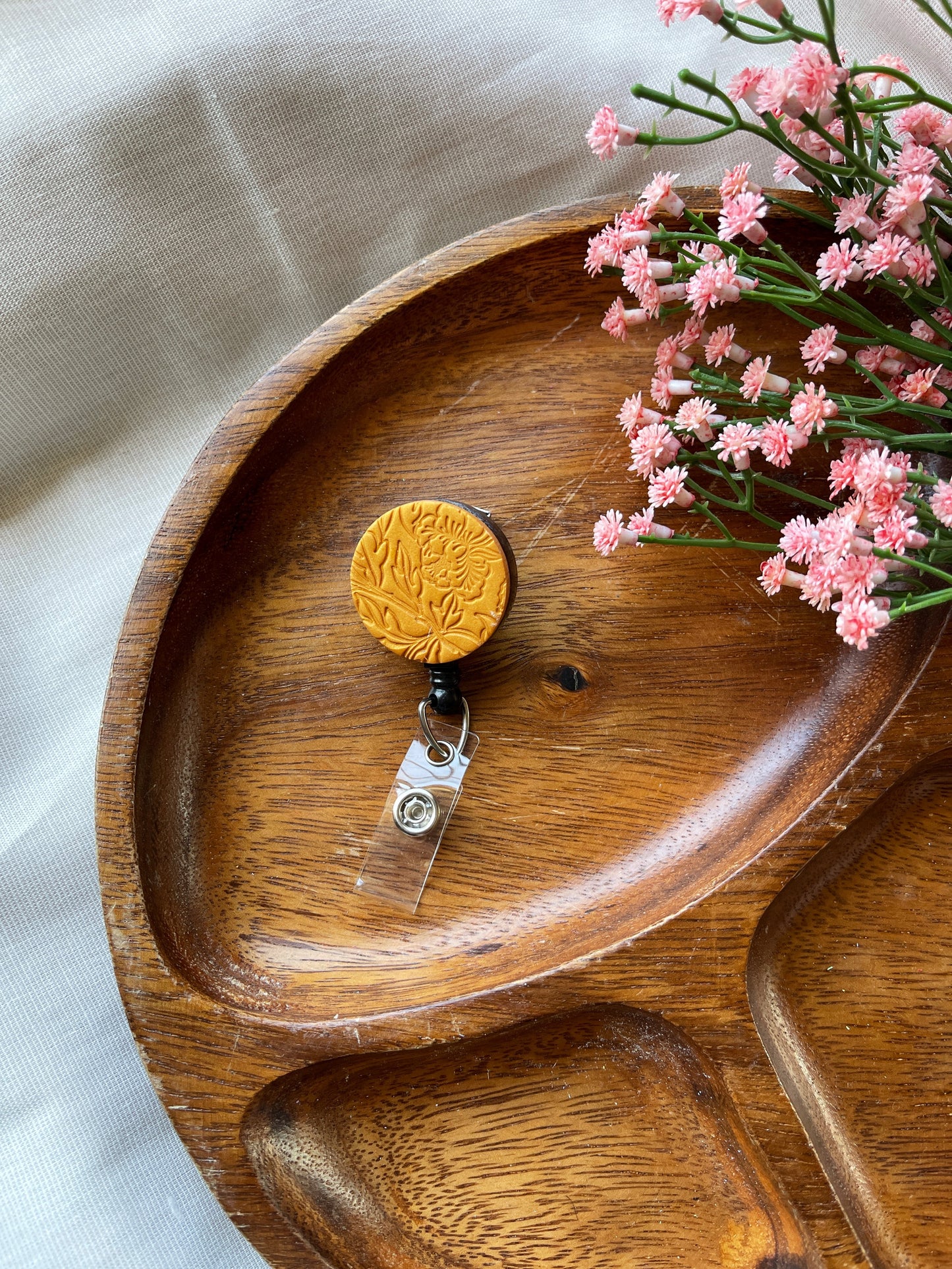 Gold Embossed Badge Reel