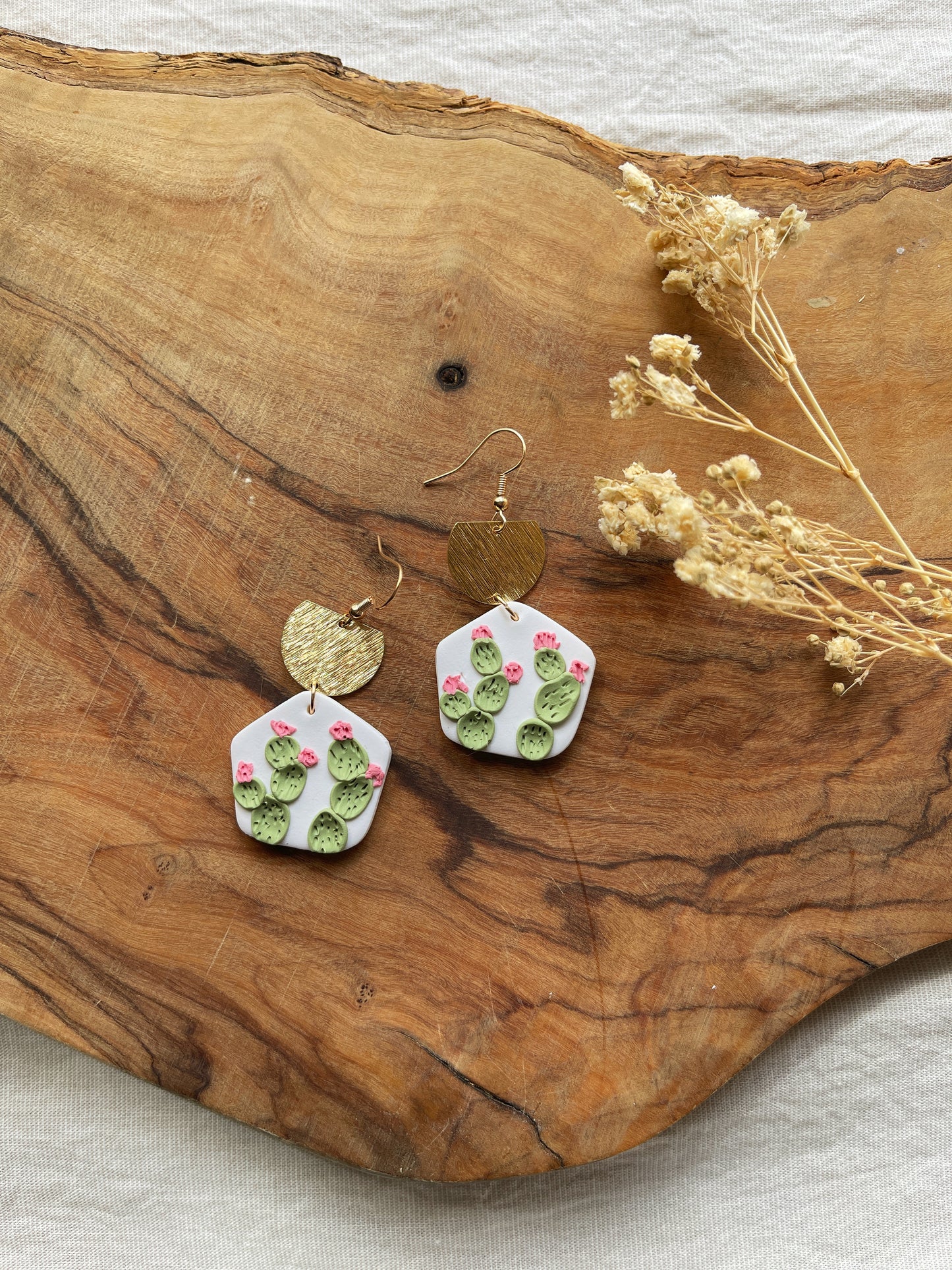 Cactus Dreams Clay Earrings