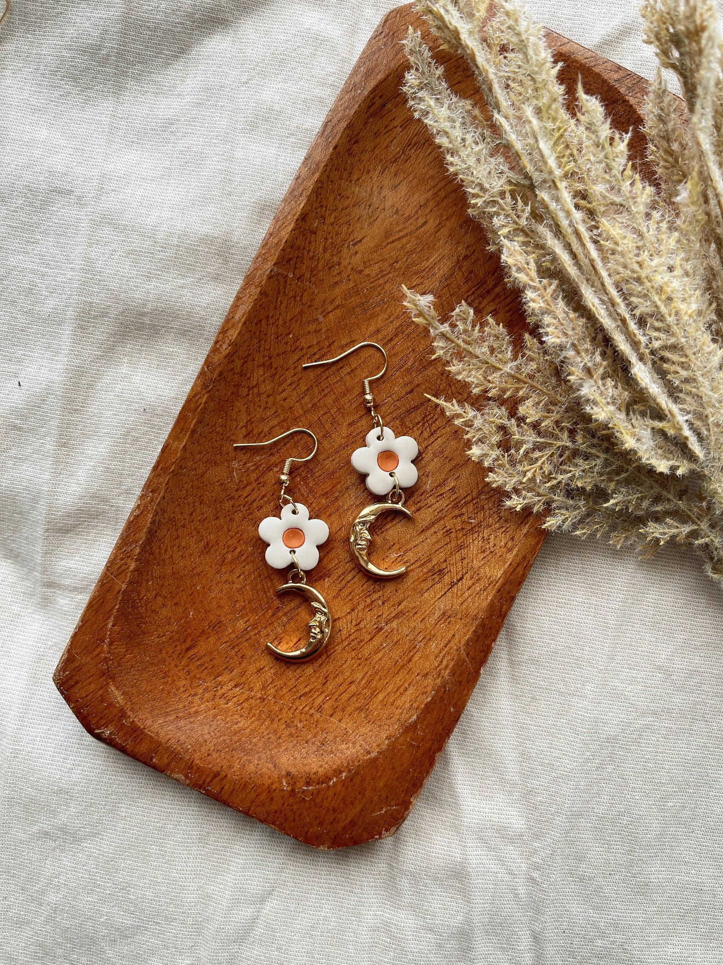 Daisy Moon Clay Earrings