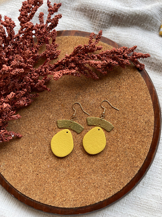 Mustard Clay Earrings