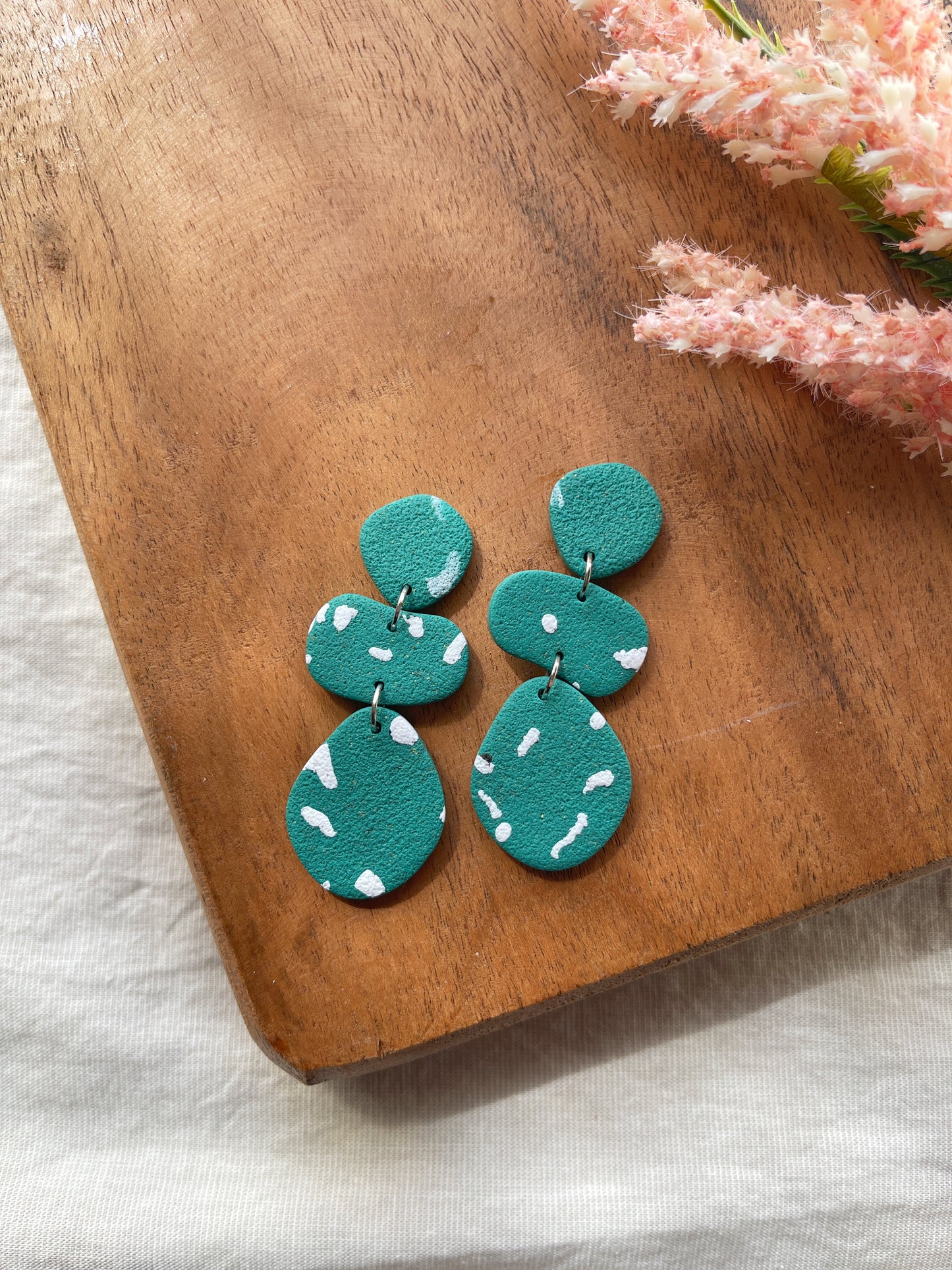 Turquoise Clay Earrings