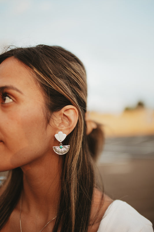 Turquoise Clay Earrings