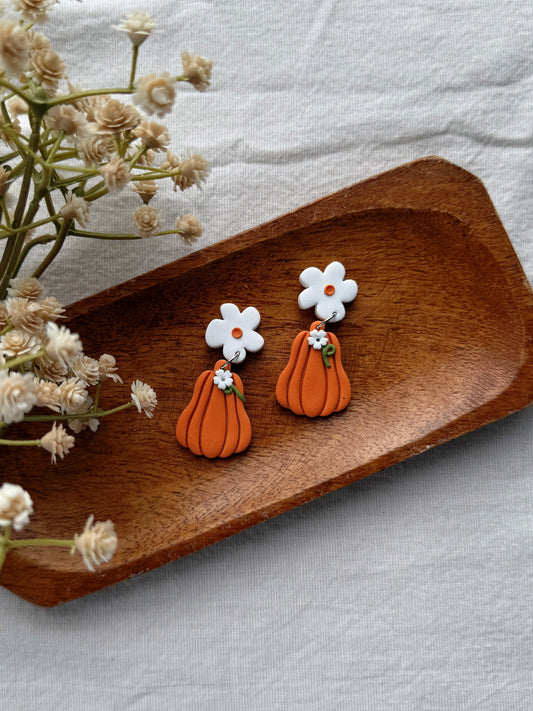 Daisy Gourd Clay Earrings
