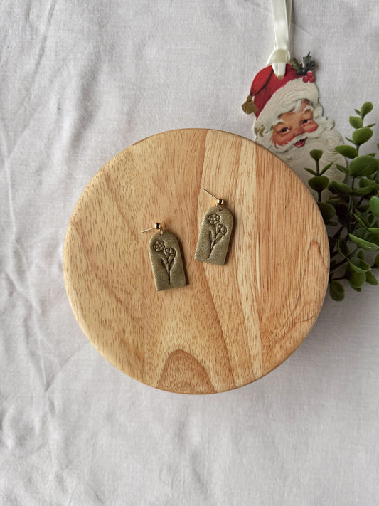 Golden Clay Earrings