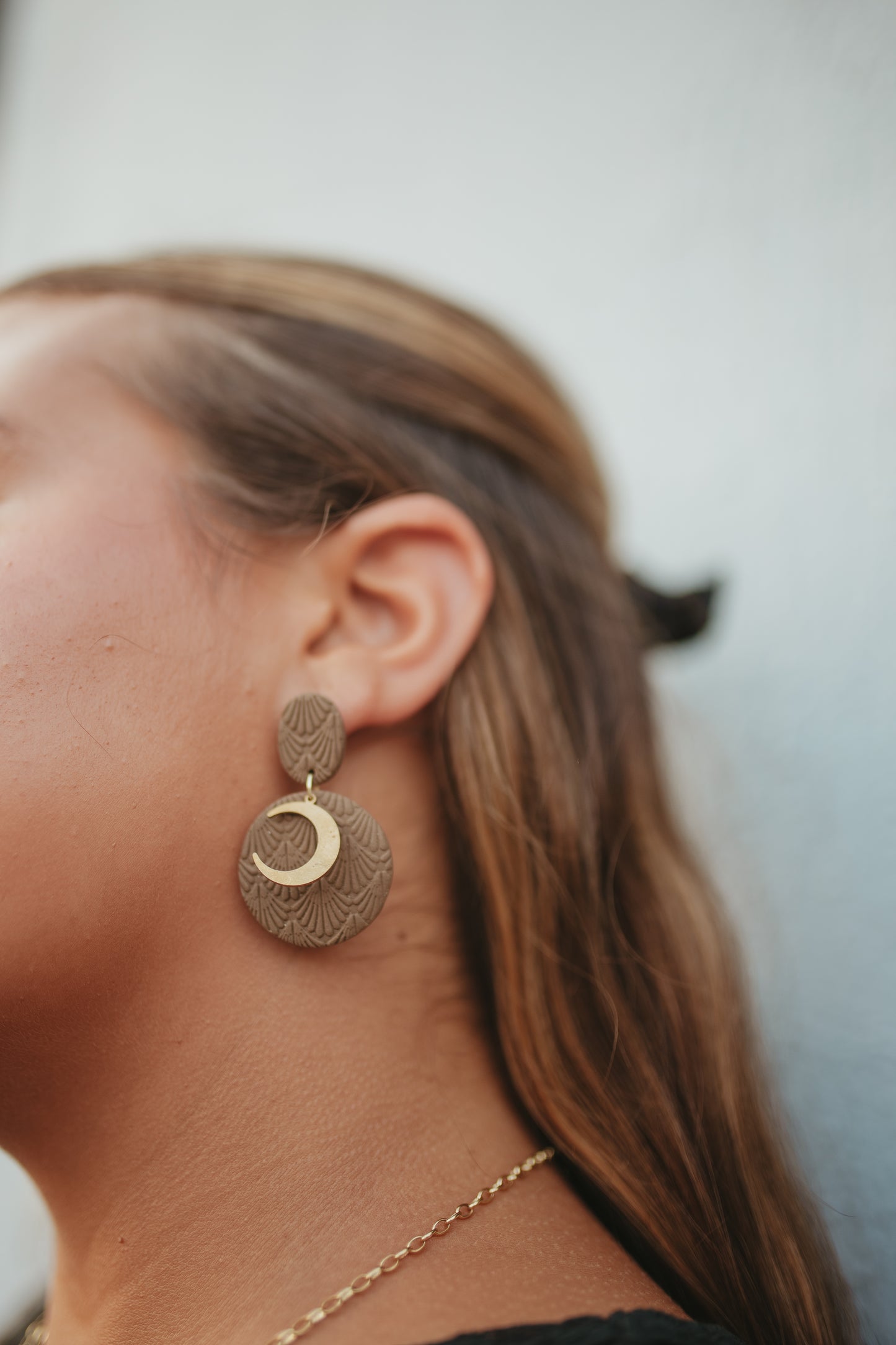 Miss Me Moon Clay Earrings