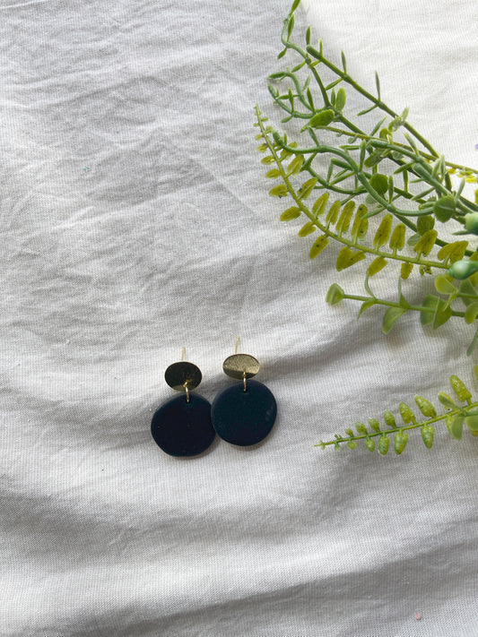 Black Clay Earrings