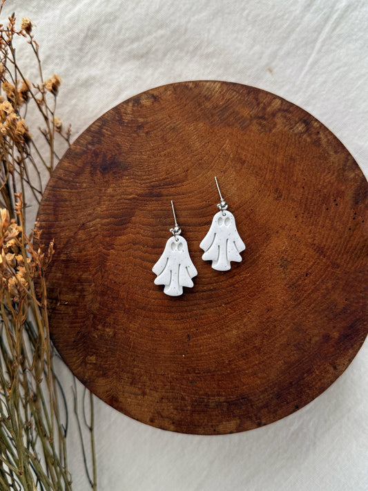 Vanilla Bean Ghost Clay Earrings