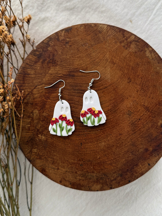 Flower Ghorl Clay Earrings