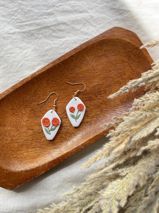 Floral Clay Earrings