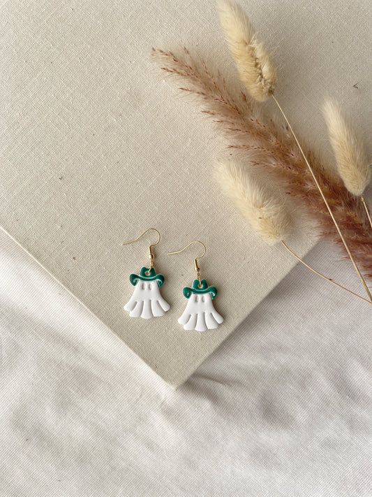 Cowboy Ghost Clay Earrings