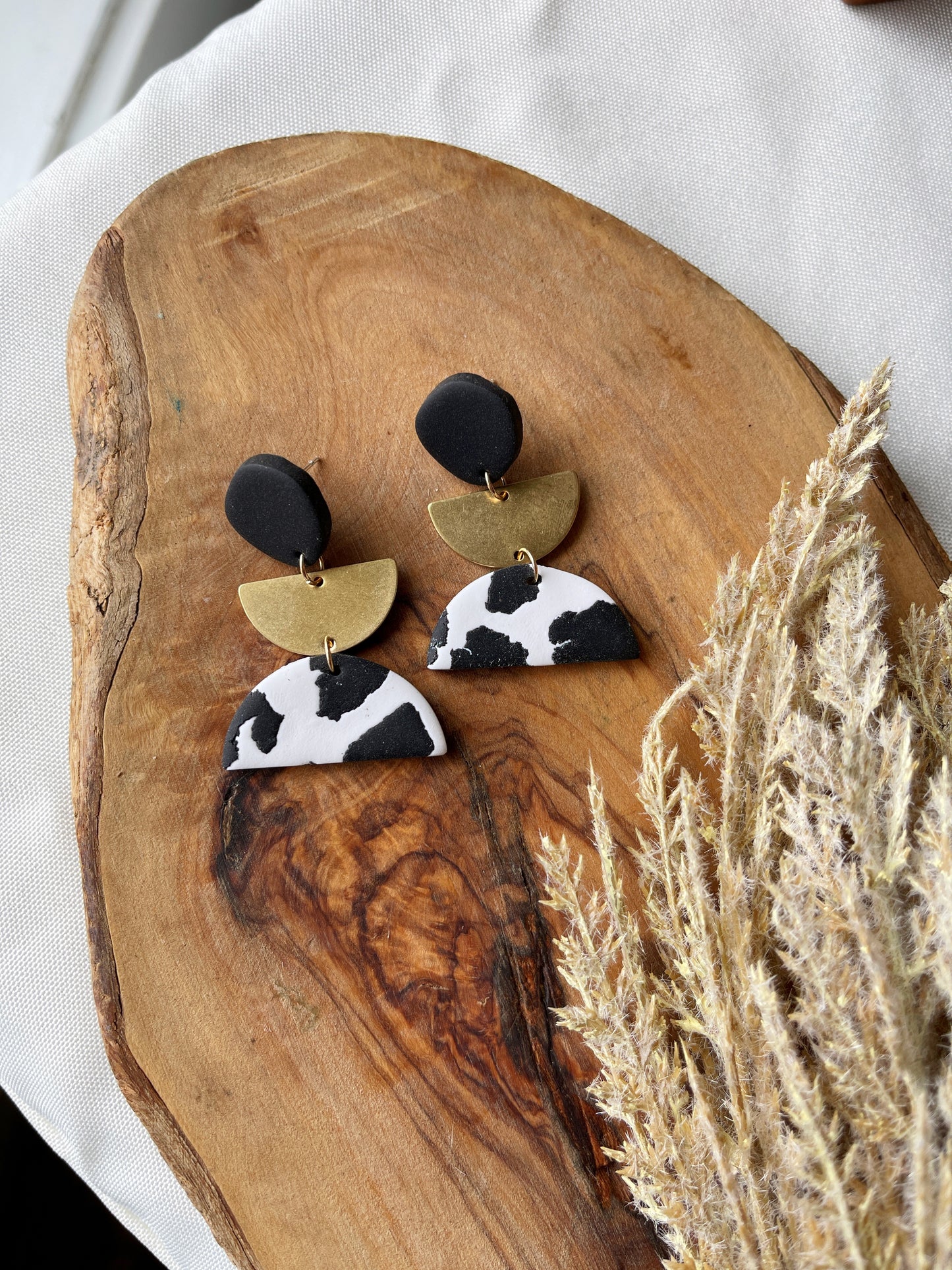 Cow Babe Clay Earrings