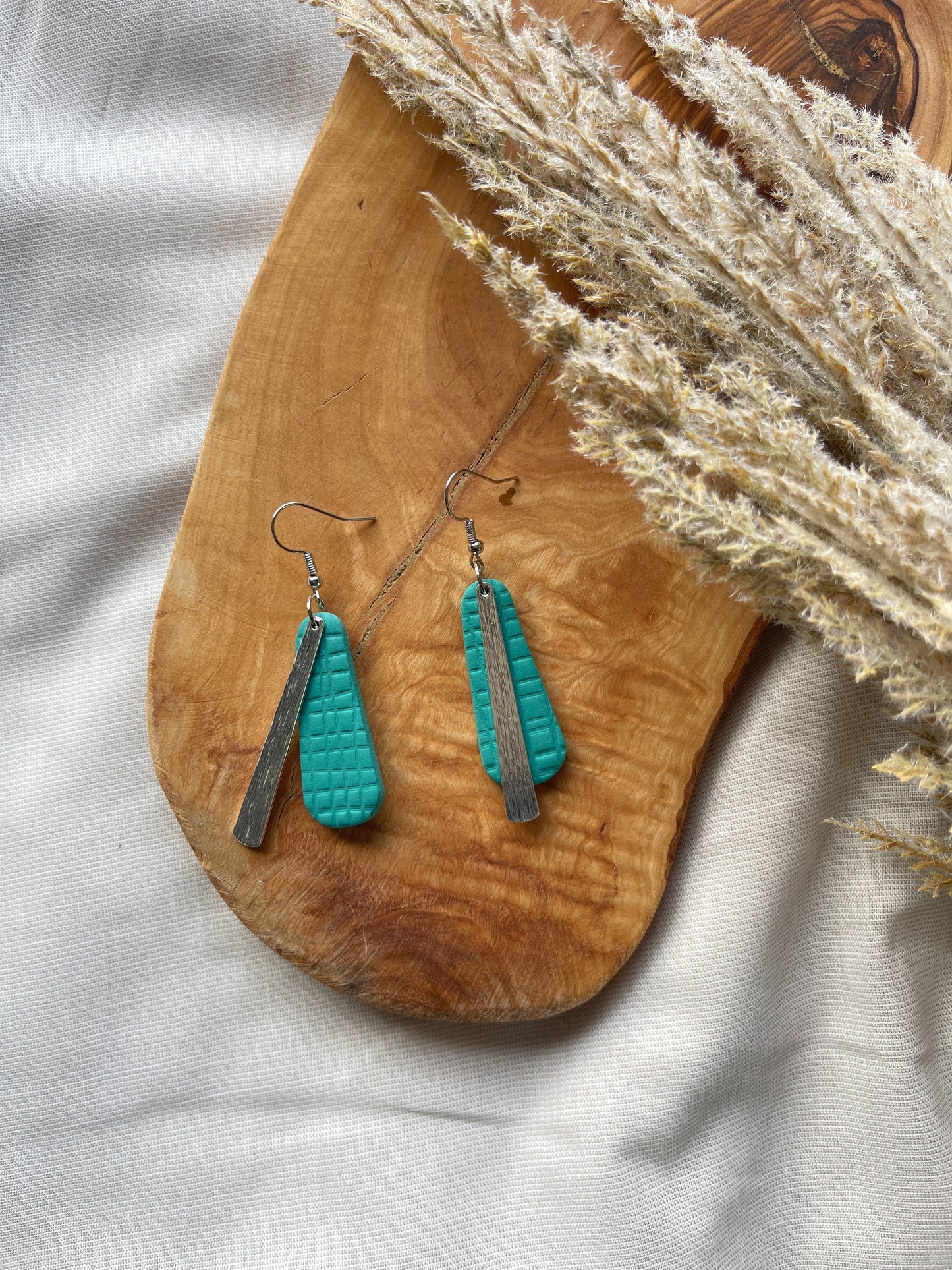 Turquoise Clay Earrings