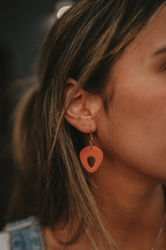 Orange Clay Earrings