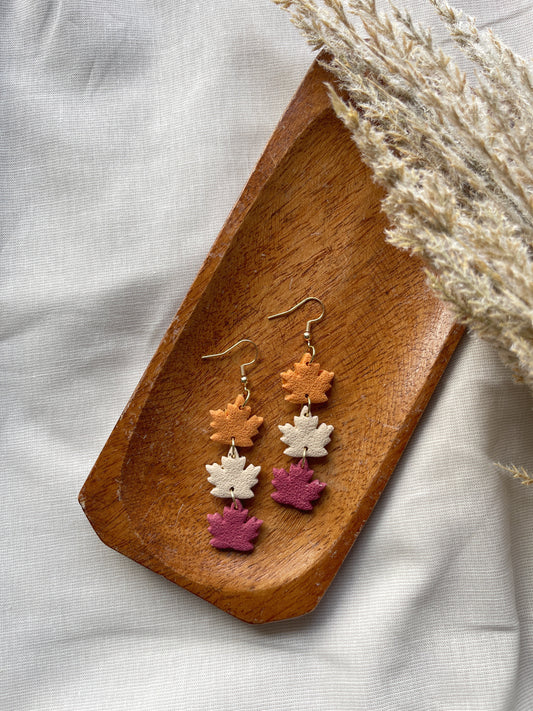 Autumn Trio Clay Earrings