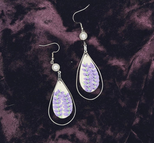 Lavender Clay Earrings