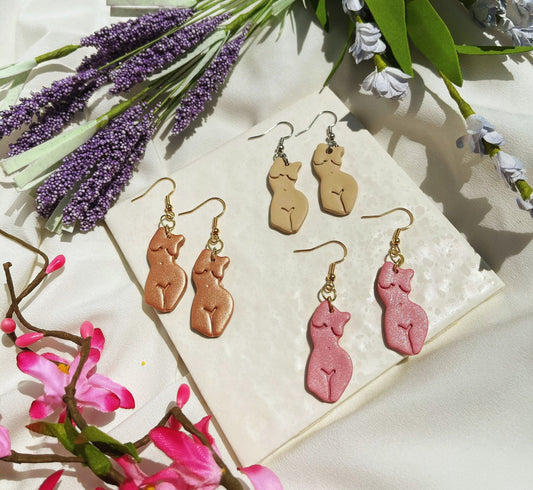 Female Clay Earrings