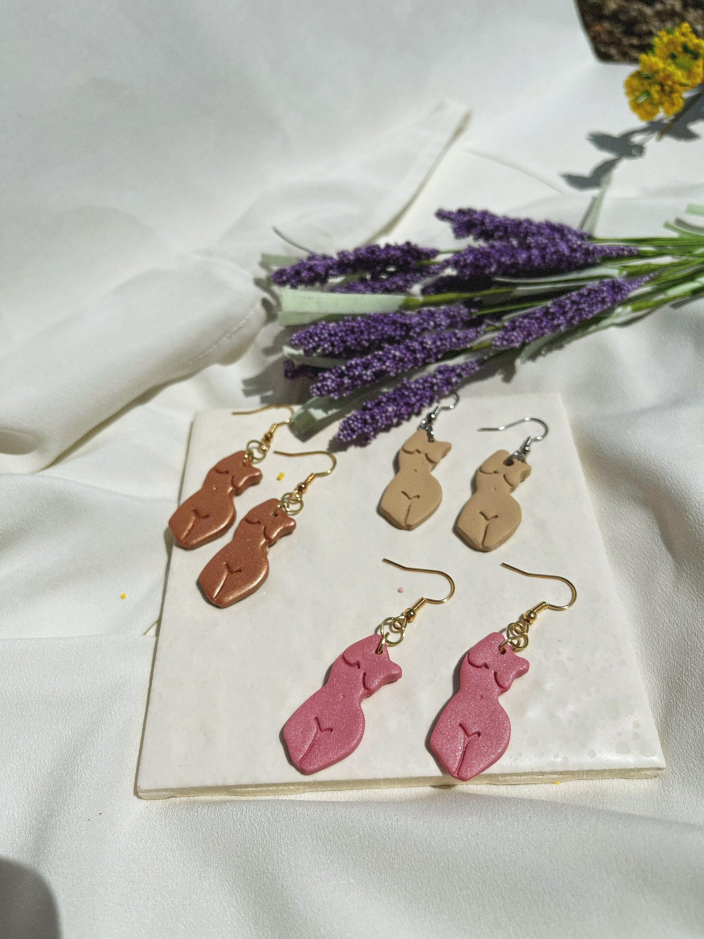 Female Clay Earrings