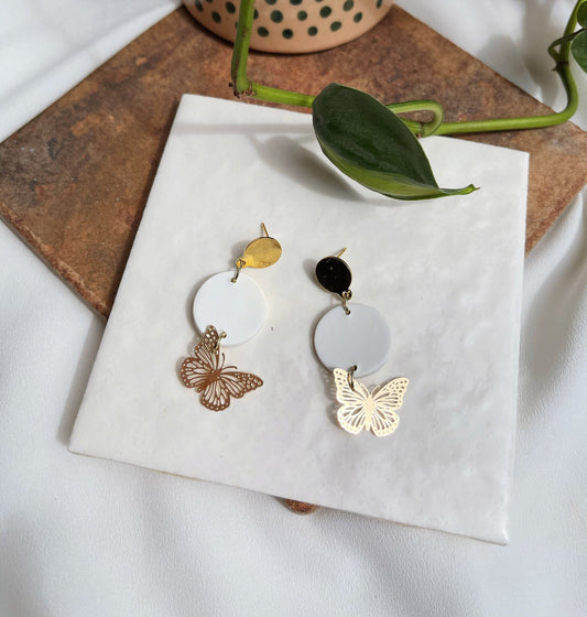 Butterfly Clay Earrings