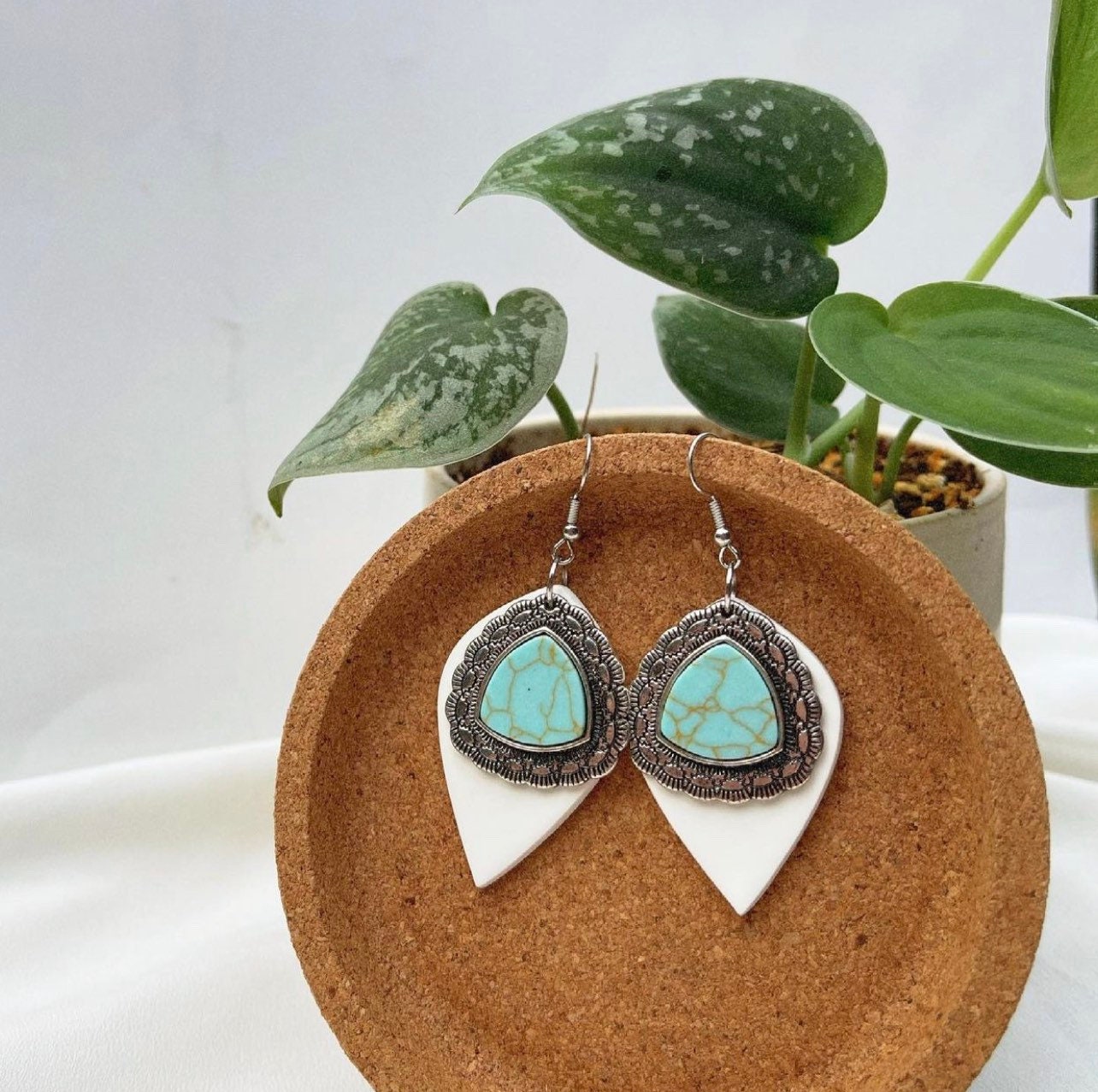 Turquoise Clay Earrings