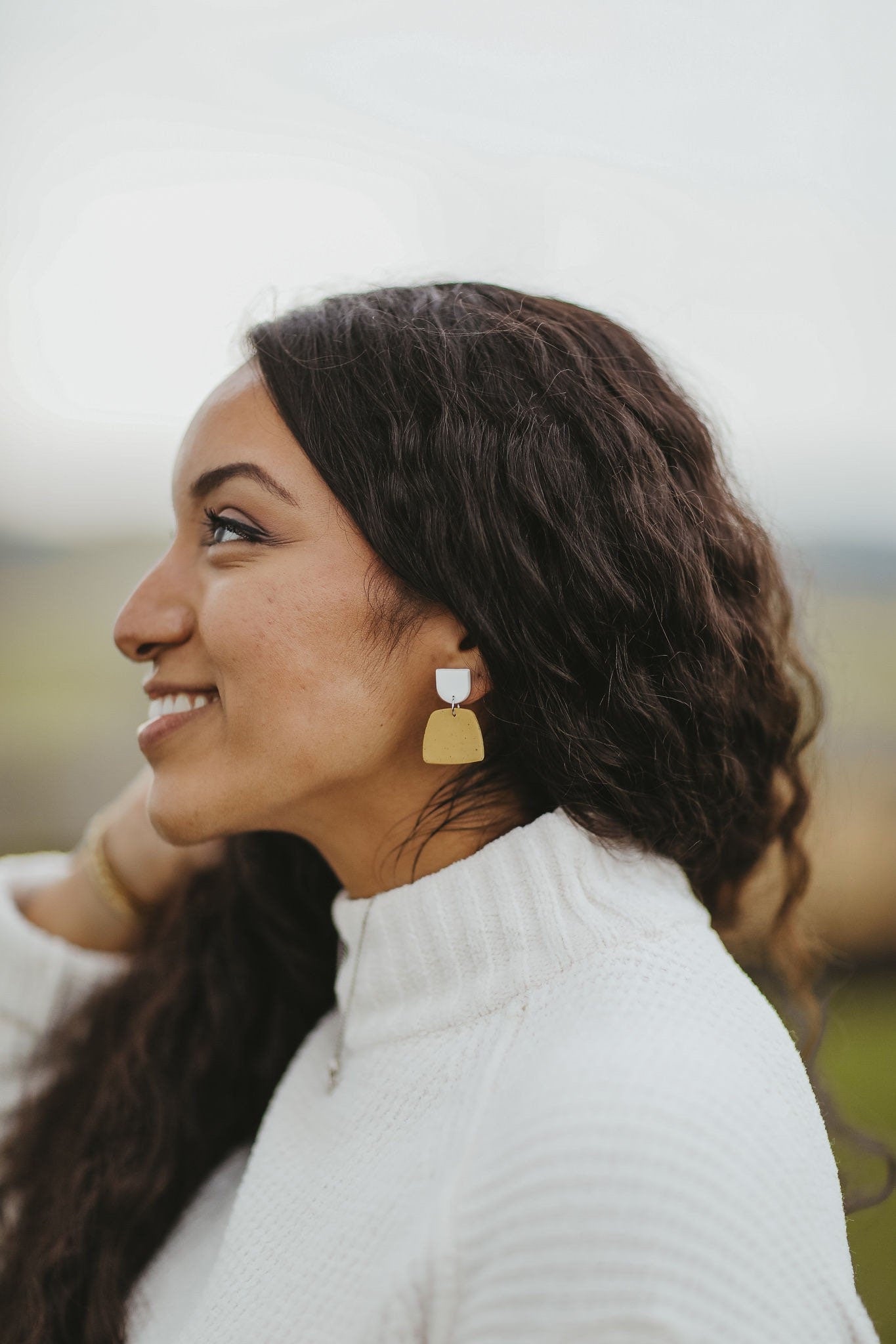 Yellow Clay Earring