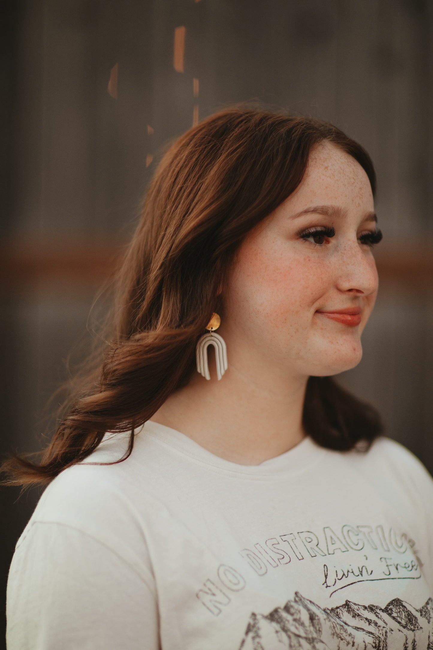 Pearl Arch Clay Earrings