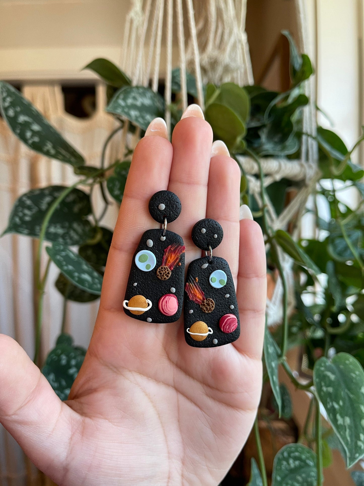 Space Clay Earrings