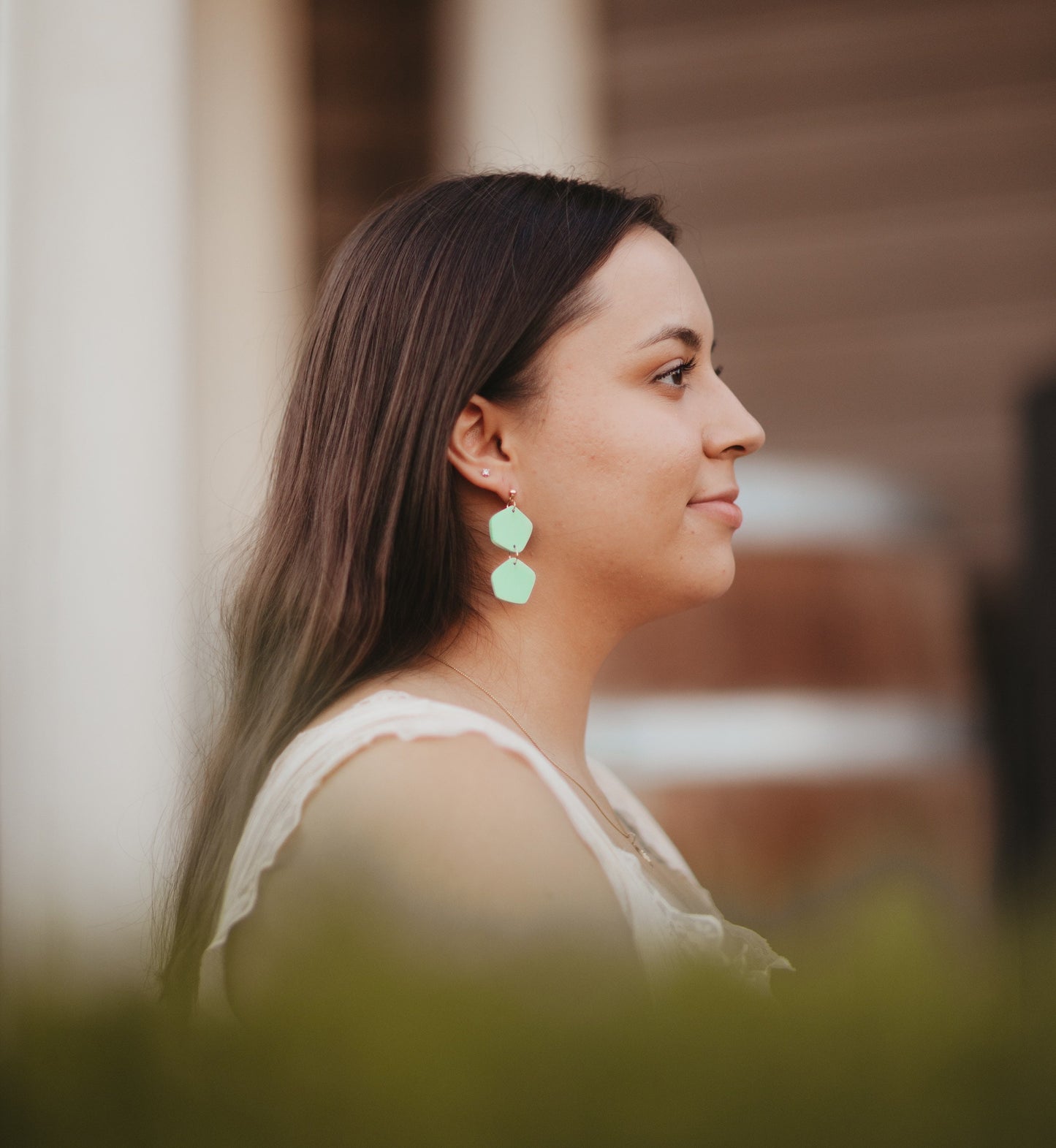 Matcha Green Clay Earrings