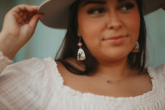 Desert Scene Clay Earrings