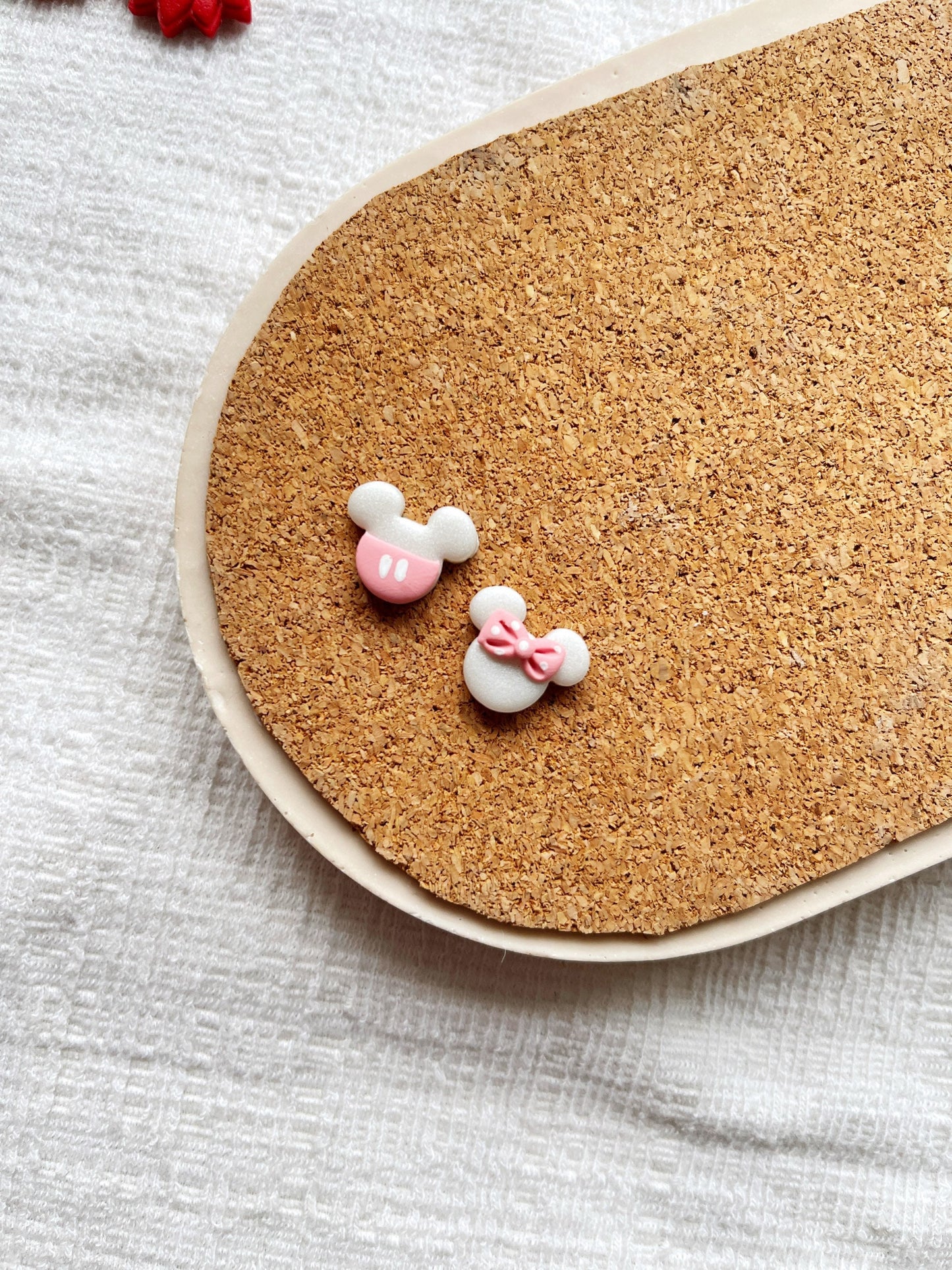 Pink Clay Studs